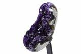 Amethyst Geode With Metal Stand - Uruguay #306859-3